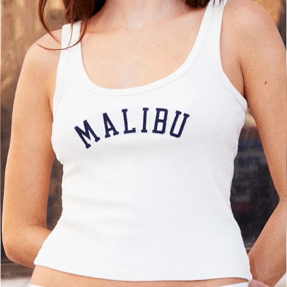 John Galt Malibu Embroidered Tank Top